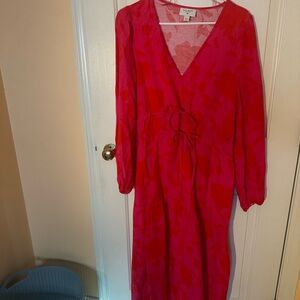 Kate Spade Vibrant Red Long Sleeve Dress